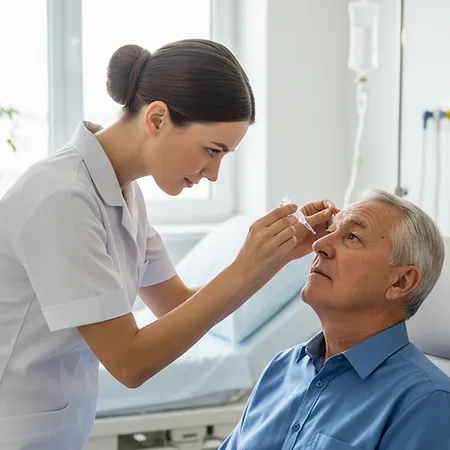 Augentropfen bei Pterygium