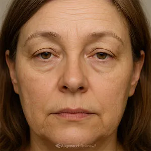 Schlupflider vor der Blepharoplastik